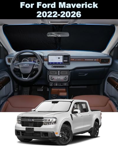Car Sunshade 2026 Upgrade Front Windshield Sun Shade Foldable for Maverick Sun Shade Foldable Sun Shade Automotive Windshield Sunshades fit for Ford Maverick 2022-2025 2026|Keep Car Interior Cooler| - size: Fit for Ford Maverick 2022-2026