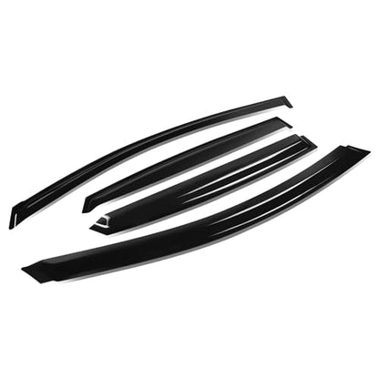 Auto Dynasty 4Pcs Tape-On Window Visor Rain Guard Compatible with 2013-2019 Nissan Sentra, Rain Shields Vent Shade Wind Deflector, Acrylic - size: 13-19 Nissan Sentra