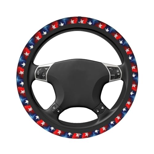 4th of July Steering Wheel Covers Non Slip Neoprene Universal 15 Inch Steering Wheel Protector Car Cover for Men Women - color: 4th Of July