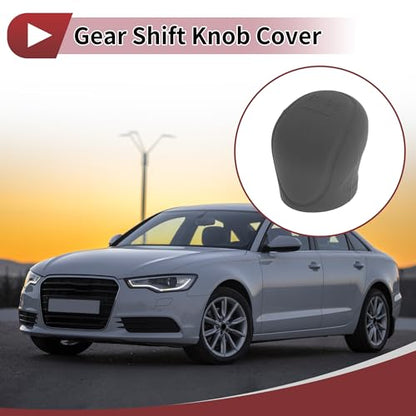 Gear Shift Knob Cover Universal for Car SUV Truck RV Insert Stick Shifting Handle Protector Silicone Grey - color: Gray