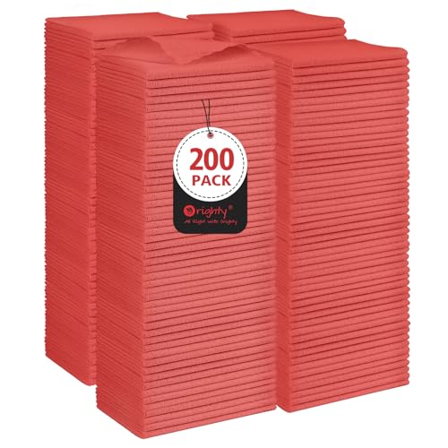Orighty Cleaning Cloths Bulk, 200 Pack Shop Rags Reusable, Multi-Purpose Shop Towels for Cars, Microfiber Cleaning Rags for Automotive, Mechanic, Kitchen, Lint Free Towels 11.5’’ x 11.5’’, Red - color: Red, size: 200 Pack
