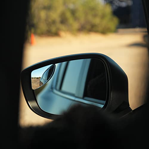 Superfan Blind Spot Mirrors for Cars by Safe View Company – Real Convex Glass for Clear Wide Angle Vision – Safer Lane Changes, Easy Stick-On, Weatherproof & Long Lasting Durability - size: Superfan