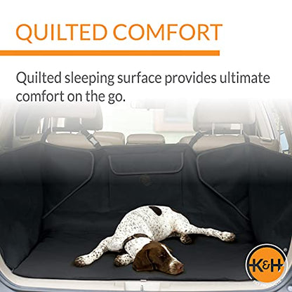 K&H Pet Products Quilted Cargo Cover Black Standard/Mid-Size Vehicle 54 Inches - color: Black, size: Standard/Mid-size Vehicle 54 Inches