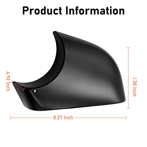 Jaronx Compatible with Tesla Model Y Mirror Lower Cover 2018-2025,Left Drive Side Rearview Mirrors Base Trim Bottom Cover Replacement for Tesla Model Y Accessories(Left) - size: Left Side Black, style: Model Y