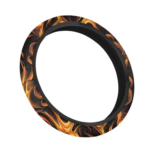 Fire Golf Cart Steering Wheel Covers for Club Car Anti-Slip Club Car Precedent Golf Cart Steering Wheel Cover Odorless Comfy Steering Wheel Cover for Golfer Friends - color: Fire