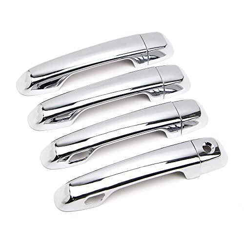 Dreamseek Door Handle Cover for Toyota Land Cruiser Prado J150 J200 LC200 Lexus GX460 2010-2022 Molding Chrome Exterior Trim Decoration Protector Cap w/Smart Keyhole