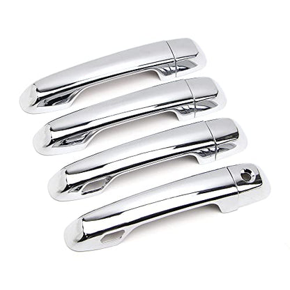 Dreamseek Door Handle Cover for Toyota Land Cruiser Prado J150 J200 LC200 Lexus GX460 2010-2022 Molding Chrome Exterior Trim Decoration Protector Cap w/Smart Keyhole