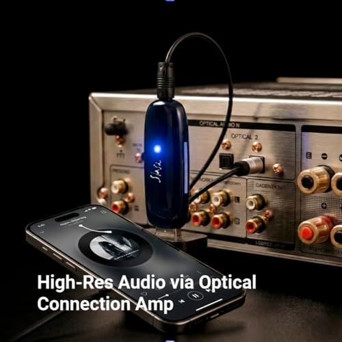 Slash4 Hi-Fi Bluetooth DAC & Headphone Amp ESS Quad DAC ES9219, LDAC/aptX Adaptive, Optical Output, Upgrades Car/Home Audio to High-Res Studio Quality, Wireless Connectivity, USB Powered, Metal Navy