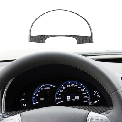 Car Speedometer Frame Sticker Instrument Panel Carbon Fiber Decal Interior Trim Compatible with Toyota Camry 2007 2008 2009 2010 2011 Accessories - color: Black 16