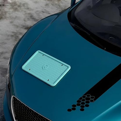 Rightcar Solutions Car Plate Frame, Silicone License Plate Frame, Rust-Proof Rattle-Proof Weather-Proof License Plate Holder for Front or Rear, Aqua Blue, 1 Pack - color: Aqua Blue