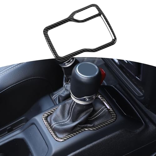RT-TCZ for Jeep JL Gear Shift Trim Cover Frame for Jeep Wrangler JL JLU 2018-Present for Gladiator JT 2020-Present Black Carbon Fiber Interior Accessories - color: Carbon Fiber