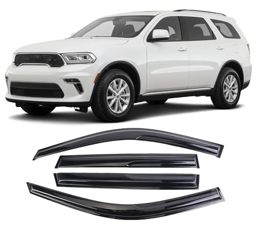 Tape-On Window Visors Deflectors Rain Guards 4 Piece Set ‎Compatible with 2011-2023 Dodge Durango 94267 - size: 2011-2023 Dodge Durango