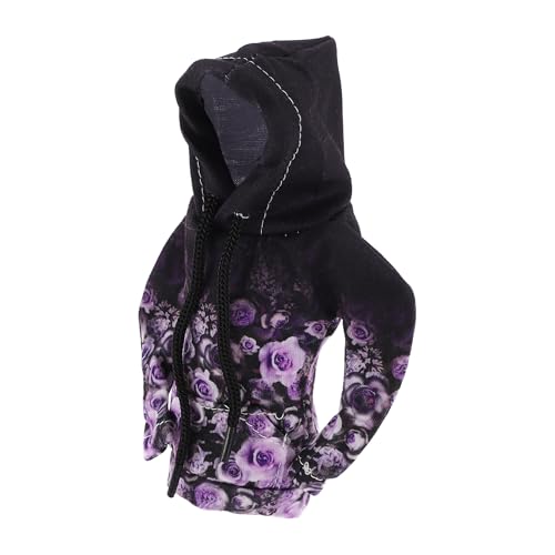 1 Pc Universal Gear Shift Knob Cover Automotive Manual Stick Shifting Handle Protector Flower Hoodie Style Black,Purple Polyester
