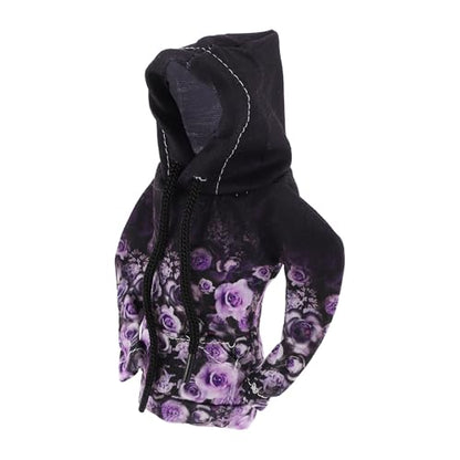 1 Pc Universal Gear Shift Knob Cover Automotive Manual Stick Shifting Handle Protector Flower Hoodie Style Black,Purple Polyester