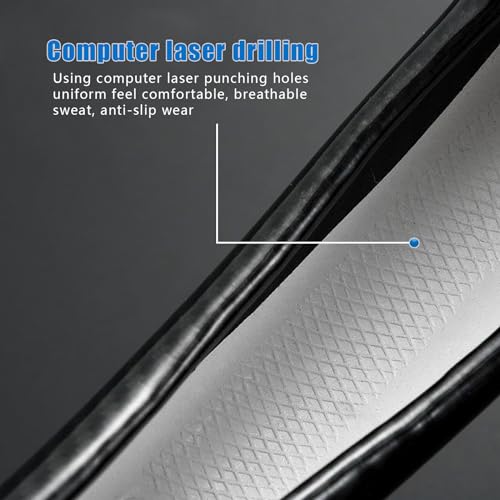 gunhunt 1 Pack Car Breathable Steering Wheel Cover, Carbon Fiber Non-Slip Steering Wheel Protector, Wear -Resistant Steering Wheel Sleeve, Four Seasons Universal Steering Wheel Set (Black #Circular) - size: Rounded