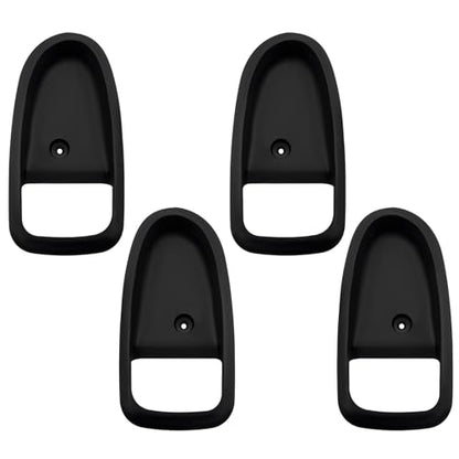 4Pcs Interior Door Handle Set Left Right Front Rear Black Cover Bezel Trim Kit Compatible with 2001-2006 Hyundai Elantra Replace 82621-2D000 82611-2D000 826112D000 826212D000