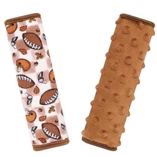 Seat Belt Covers for Kids, Double-Sided Use Shoulder Pads for Kids, Comfort Neck Strap Covers, Cute Car Seatbelt Cushion Covers for Boys Girls(2 Pack) - color: Football Player