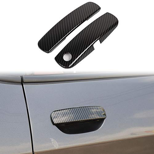 Voodonala for Challenger ABS Carbon Fiber Door Handle Trim Embellishment for 2012-2026 Dodge Challenger Exterior Accessories 2pcs - color: Carbon Fiber