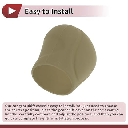 Gear Shift Knob Cover Universal for Car SUV Truck RV Insert Stick Shifting Handle Protector Silicone Beige - color: Beige