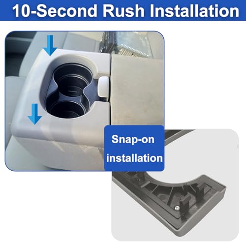 Center Console Cover Cup Holder Armrest Replacement Pad Compatible with Ford F150 2004-2014 Black(Hard Plastic NOT Padded) - color: Black, size: <2004-2014>