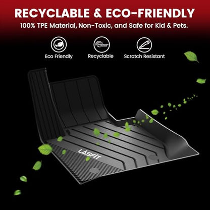 LASFIT Floor Mats for BMW X5 (F15) 2014-2018 / for BMW X6 (F16) 2015-2019, Custom Fit TPE All Weather Floor Liners 1st & 2nd Row Car Mat, Black - size: 3) X5 2014-2018 | X6 2015-2019 | Floor Mats
