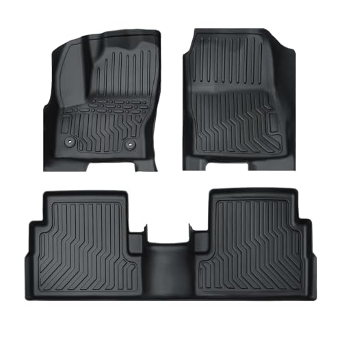 All Weather Rubber Floor Mats Compatible with 2013-2019 Ford Escape & 2013-2018 C-Max, 3Pcs Car Automotive Floor Mats & Cargo Liners Black (2013-2019 Escape & C-Max) - color: 2013-2019 Escape & C-Max