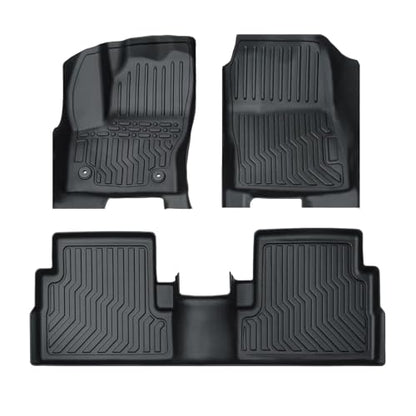 All Weather Rubber Floor Mats Compatible with 2013-2019 Ford Escape & 2013-2018 C-Max, 3Pcs Car Automotive Floor Mats & Cargo Liners Black (2013-2019 Escape & C-Max) - color: 2013-2019 Escape & C-Max