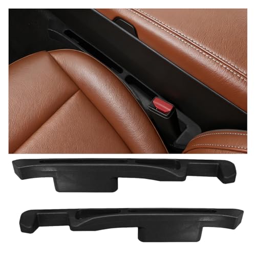 2PCS Car Seat Gap Filler Organizer, Multifunctional Car Gap Stopper Between Seat & Console Prevent Things Drop, Universal Vehicle Interior Phone Holder Accessories for SUVs Trucks (Black) - color: Black