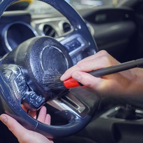 Car Detailing Brush Set, Scratch-Free Soft Bristle Brushes for Interior and Exterior Cleaning, Wheels, Air Vents, Dashboard, and Leather Surfaces, 5 Pcs - size: 5 PCS