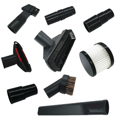 9Pcs 123539-7 123486-2 Vacuum Attachments Parts Replace for DEWALT DCV501HB DCV501LN DCV5011H with Soft Horsehair Dust Brush and Vacuum Cleaner Filter Adapter Kit Household Cleaning