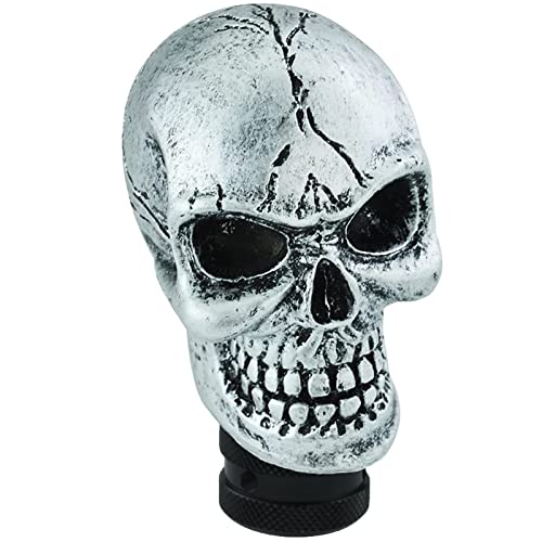 Skull Gear Speed Shift Stick Head Fit Most Cars - color: Silver
