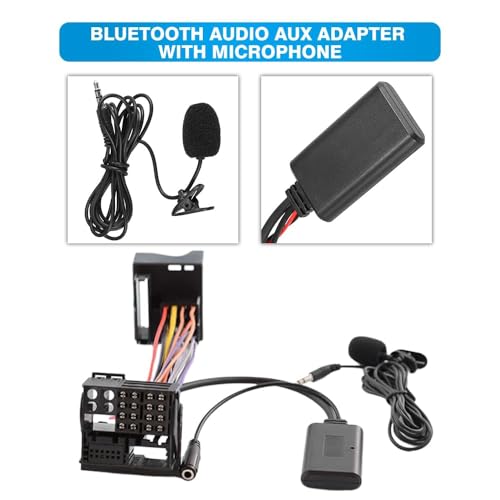 Audio Aux Adapter with Microphone, Audio AUX Adapter Compatible with BMW Z4 E85 2003-2008, Compatible with BMW Z4 E86 2003-2008, Compatible with Mini Cooper R50 2003-2006