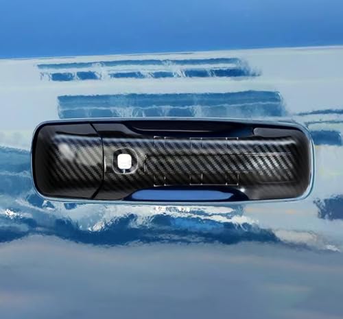 Car Accessories Fit for Dodge Ram 1500 2024 2023 2022 2021 2020 2019 Door Handle Cover Trims (Matte Carbon Fiber with Smart Hole) ABS 8PCS - color: Matte Carbon Fiber With Smart Hole
