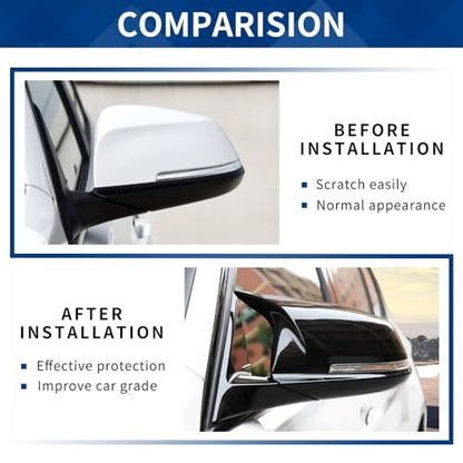 Side Mirror Cover Compatible with 3-Series F30 F31 F34 / 4-Series F32 F33 F36 / 2-Series F22 F23 / 1 Series F20 X1 E84 M2 F87 (Gloss Black, F22 F30 F32 F36) - color: Gloss Black, size: F22 F30 F32 F36