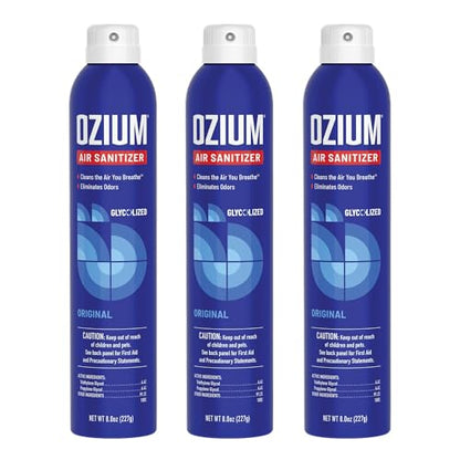 Ozium® 8 Oz. Air Sanitizer & Odor Eliminator for Homes, Cars, Offices and More, Original Scent - 3 Pack - size: 8 Ounce (Pack of 3)