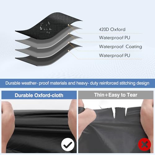 QUNSUNUS Waterproof Truck Cover for Chevrolet C/K 1500/2500/3500 1988-1999, Outdoor Truck Cover with Zipper, Full Exterior Car Covers for Automobiles All Weather with Wind, Sun, UV and Dust Protection - size: for Chevrolet C/K 1500/2500/3500