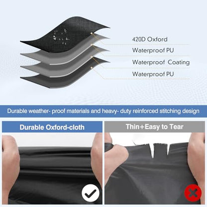 QUNSUNUS Waterproof Truck Cover for Chevrolet C/K 1500/2500/3500 1988-1999, Outdoor Truck Cover with Zipper, Full Exterior Car Covers for Automobiles All Weather with Wind, Sun, UV and Dust Protection - size: for Chevrolet C/K 1500/2500/3500