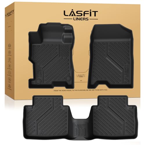 LASFIT Floor Mats for Honda Accord Sedan 2012 2011 2010 2009 2008, All Weather Custom Fit TPE Floor Liners 1st & 2nd Row, Black (Not for Coupe) - style: 6）For Honda Accord | 2008-2012 | 1st & 2nd Row