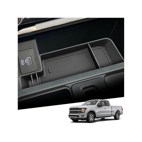 YEE PIN 2025 Ford F150 XLT Center Console Tray Hidden Storage for 2021-2026 Ford F150 & 2022-2024 F150 Lightning XLT F150 Console Organizer Middle 2025 F150 Console Tray for 2025 F150 XLT Accessories - color: F150 & Lightning XLT (1PCS)