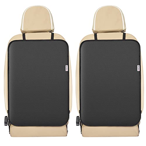 Meolsaek Kick Mats Back Seat Protector, Waterproof Oxford Seat Back Protector, Car Seat Back Protector for Kids, Back of Seat Protector for Kids Feet Car Seat (Black A -2pc) - color: Black A -2pc