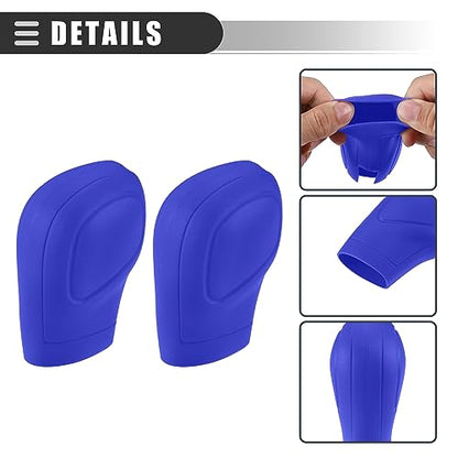 Motoforti Universal Car Gear Shift Cover Comfortable Handbrake Shifter Cover, Anti-Slip, Silicone, Dark Blue, 2 Pcs - color: Dark Blue
