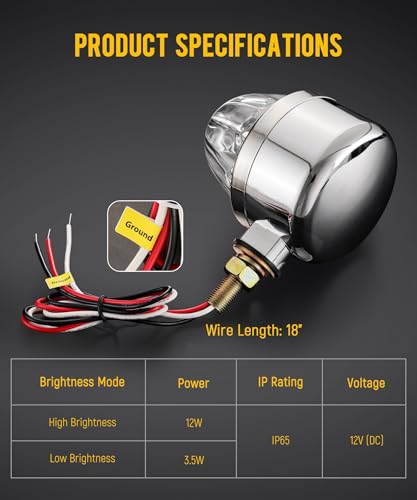 Partsam 1x Glass Watermelon Light Single-Face Amber LED Turn Signal Marker Light, Zinc Alloy Housing Clear Lens Post Mount for Peterbilt Freightliner Semi Truck Trailer, 10-30V - color: ClearLensAmberLights