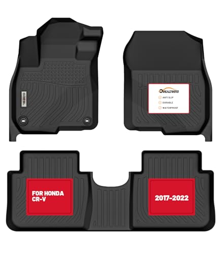 orealtrend Car Floor Mats Replacement for Honda CR-V CRV 2017-2022 Heavy Duty All Weather Guard Front & Rear Carpet-Custom Fit-Tough/Durable/Odorless Liners Full Set Auto Interior Accessories Black - size: Floor Mats for Honda CR-V 2017-2022
