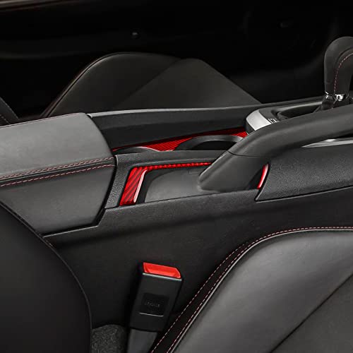 Car Water Cup Holder Sticker Carbon Fiber Decal Interior Trim for Chevrolet Camaro 2010 2011 2012 2013 2014 2015 Accessories - color: Water Cup Holder