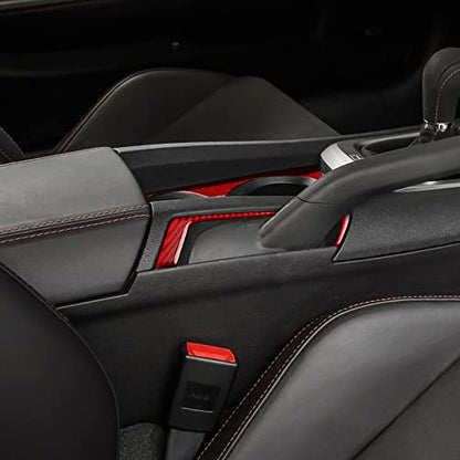 Car Water Cup Holder Sticker Carbon Fiber Decal Interior Trim for Chevrolet Camaro 2010 2011 2012 2013 2014 2015 Accessories - color: Water Cup Holder