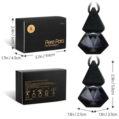 Luxury Perfume Scented Car Air Freshener for Summer - Hanging Essential Oil Diffuser with 90-Day Long-Lasting Fragrance, Non-Toxic & Eco, Premium Gift for Men/Women(Pure white linen Scent, 2 x 8ml) - color: Pure White Linen