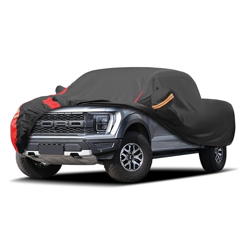 Car Cover Outdoor Automobiles Waterproof All Weater Truck Cover for Nissan Frontier, Ford F100 Ranger, Chevy C10 S10 etc, Regular Cab Short Box. Length: Up to 210 inches. - color: 4 Truck Cover, size: T1 Fit Truck Length up to 210 inch