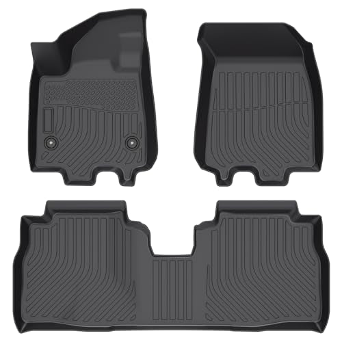 All Weather Floor Mats | Compatible with 2024-2025 Chevrolet Equinox EV | Black 3D Floor Mats TPE Rubber Non-Slip Interior Accessories (2024-2025 Equinox EV) - color: 2024-2025 Equinox EV