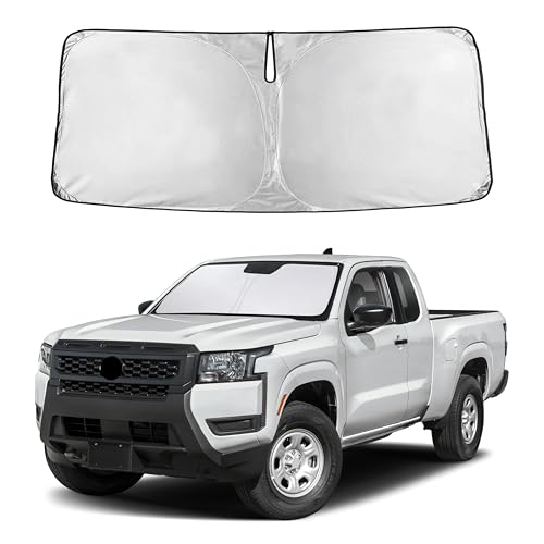 Autovir Windshield Sun Shade Fit for 2022-2024 2025 2026 Nissan Frontier Sun Shade, Front Window Sun Visor, UV Protection, Heat Blocker, Foldable Car Accessories - size: For Nissan Frontier 2022-2026