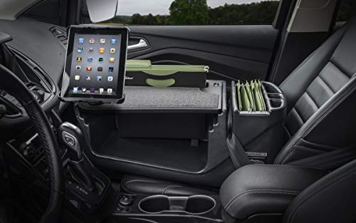 AutoExec AE-FMEF-PI-TAB-BT Efficiency FileMaster Car Desk for Your Vehicle Workstation and Mobile Office, Black with 400 watt Power Inverter and Tablet Mount - color: Black, style: Desk, 400 watt Power Inverter and Tablet Mount